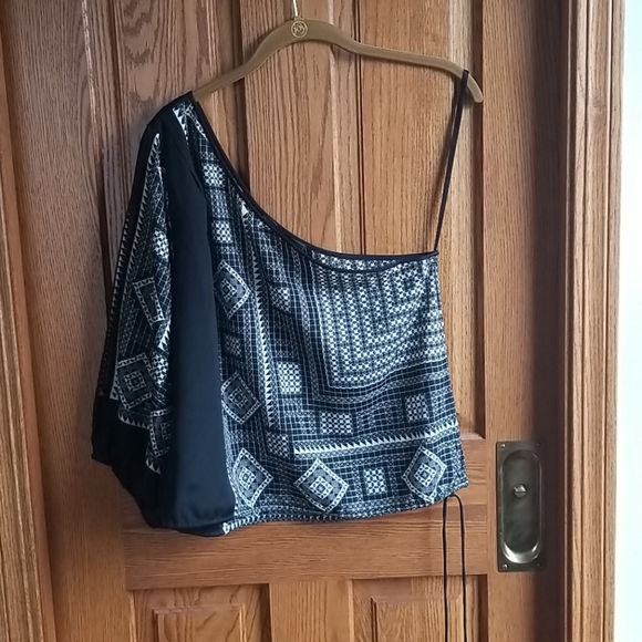 BCBGMaxAzria One Shoulder Blouse - Picture 2 of 8